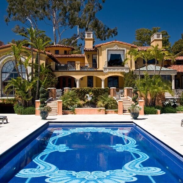 Roman architectural decoration style pool by MEC.