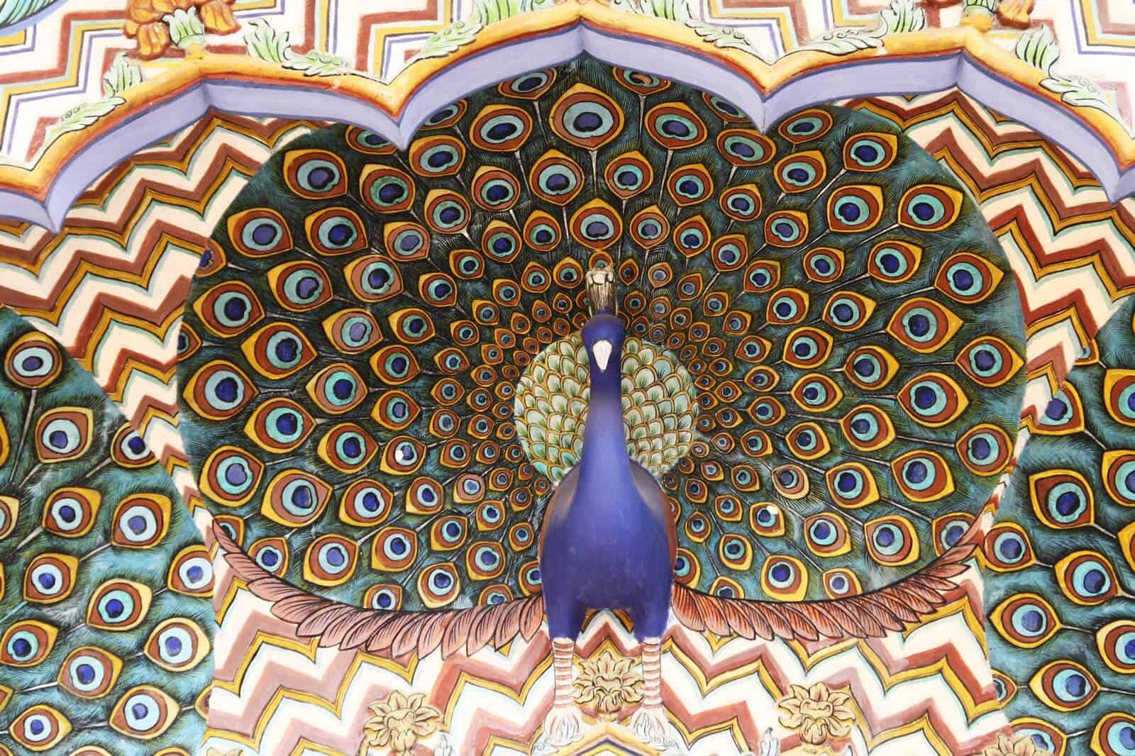 Jaipur India peacock doorway arch detail Maureen Barlin