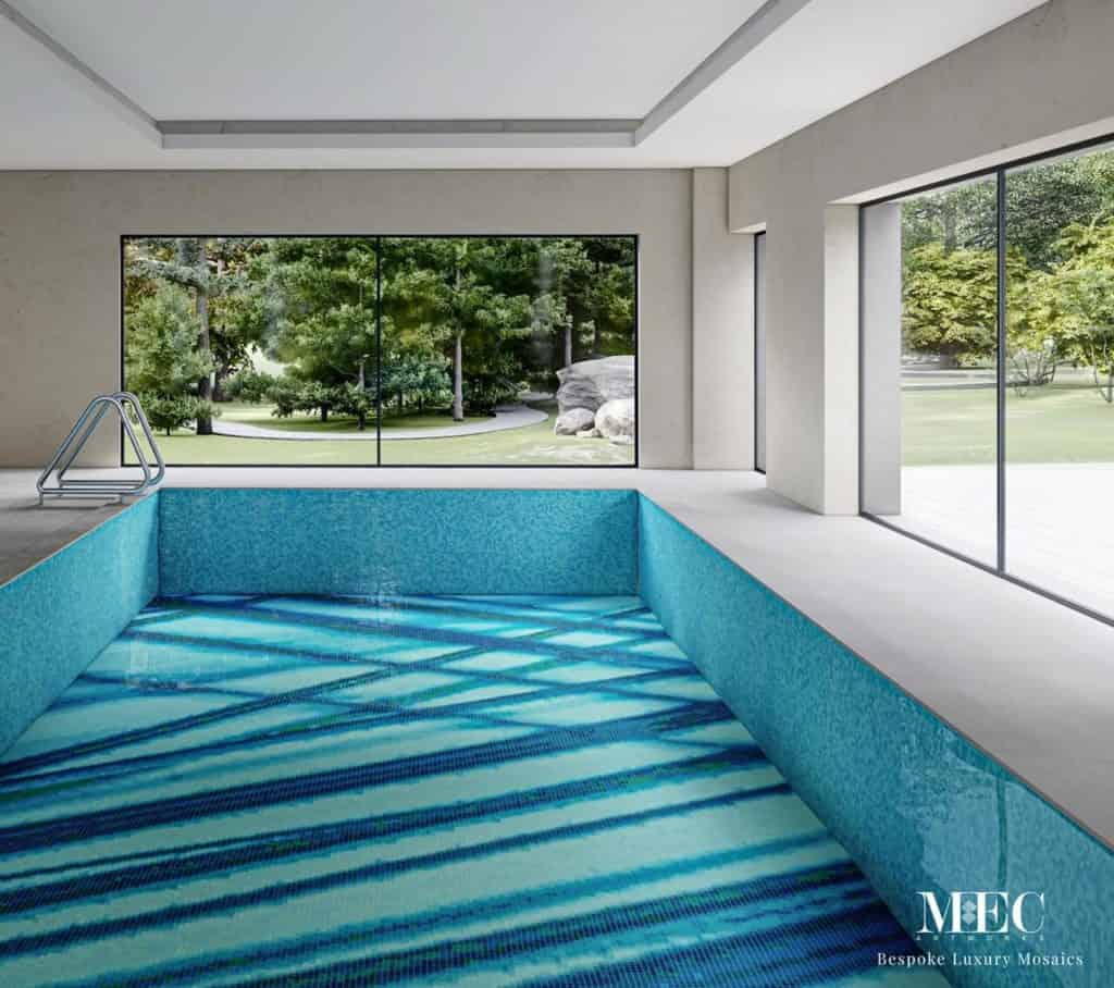 Mosaic Pool Designs 3D render pattern A