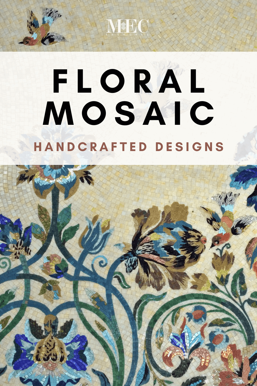blog floral mosaic custom handcrafted tile design pinterest post