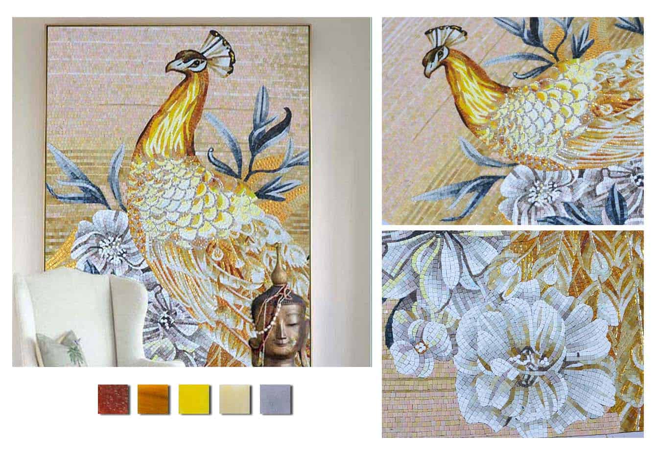 artful peacock mosaic project