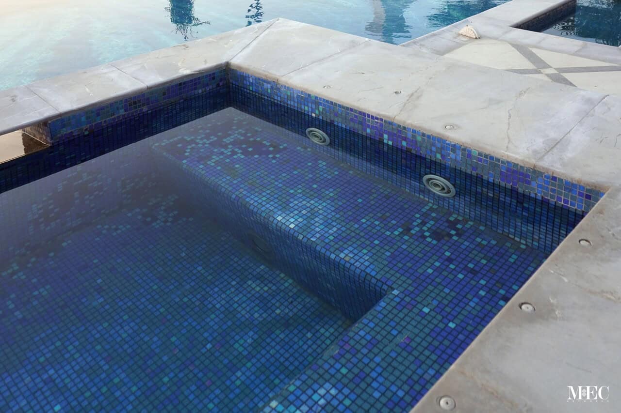 jacuzzi hot tub pool glass mosaic tile pixl design