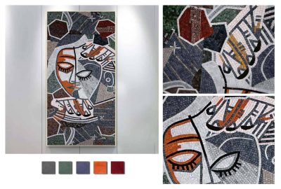 Picasso & Gris Painting Inspired Mosaic Wall Art for Tatel Restaurants